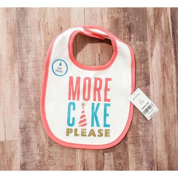 Carter's Other - NWT 1ST BIRTHDAY BIB